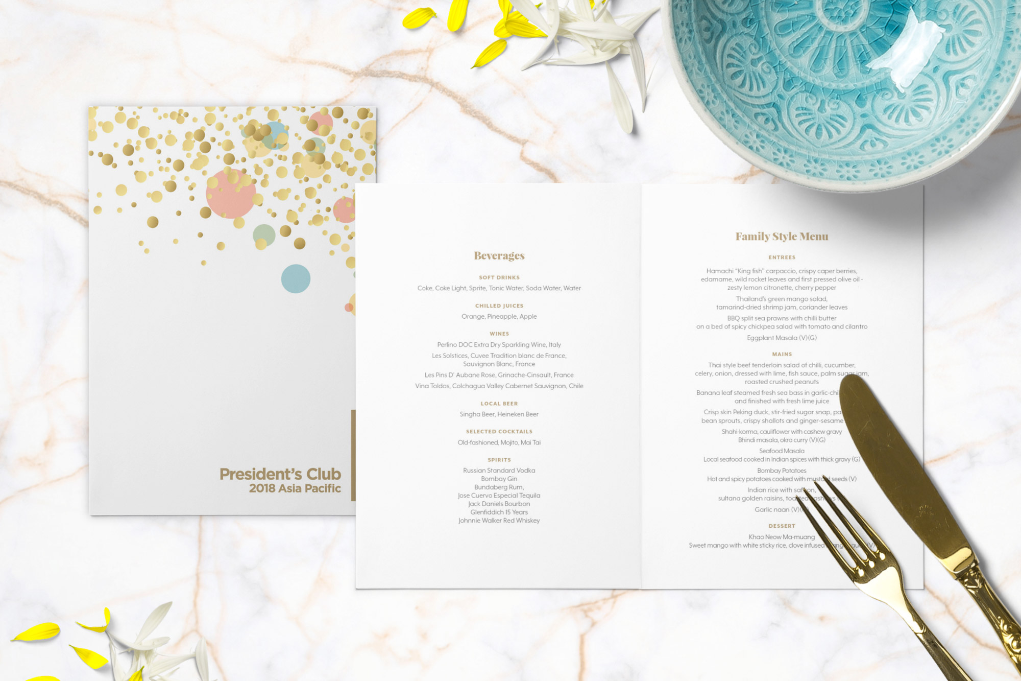 LPC18 Gala Dinner Menu