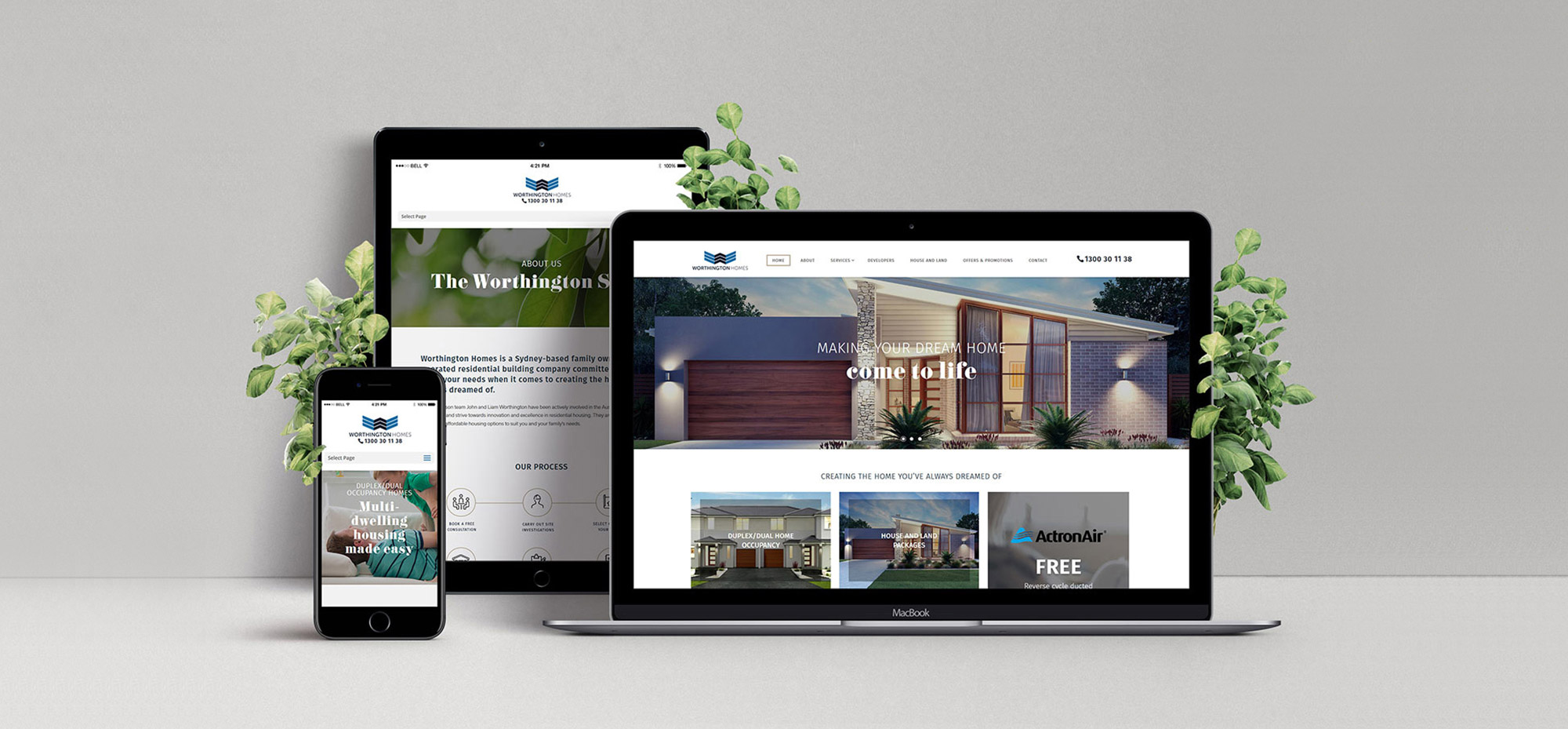 Worthington Homes web design