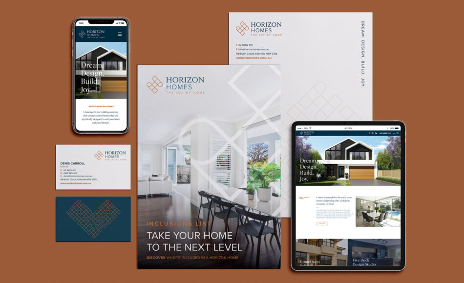 Horizon Homes branding & graphic design